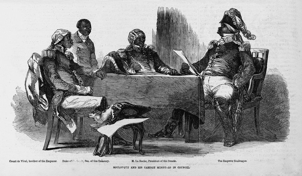 Detail of Soulouque and His Cabinet Ministers in Council by Anonymous