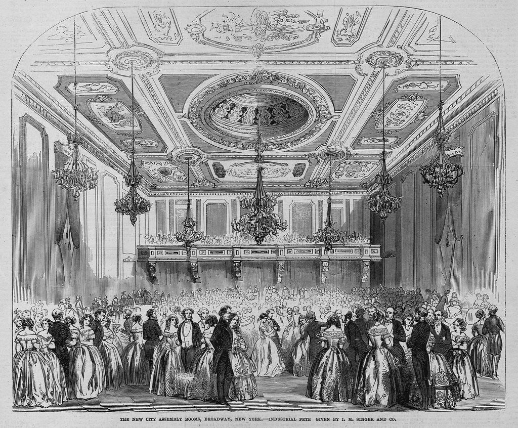 Detail of The New City Assembly Rooms, Broadway, New York.- Industrial Fete Given by I. M. Singer and Co. by I. Corbis