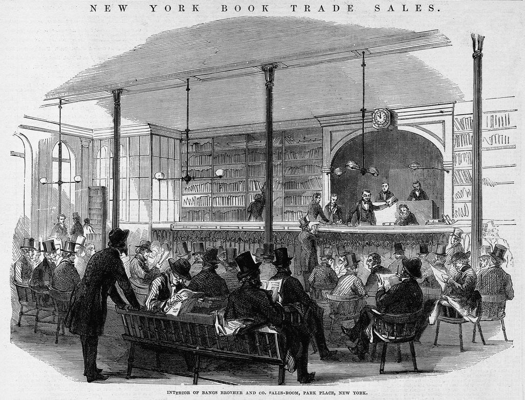 Detail of Interior of Bangs Brother and Co. Sales-room, Park Place, New York by Anonymous