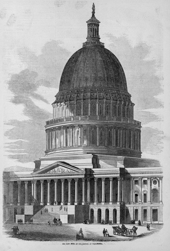 Detail of The New Dome of the Capitol at Washington by Anonymous
