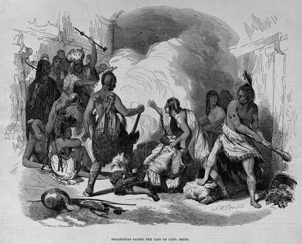 Detail of Pocahontas Saving the Life of Captain Smith by Anonymous