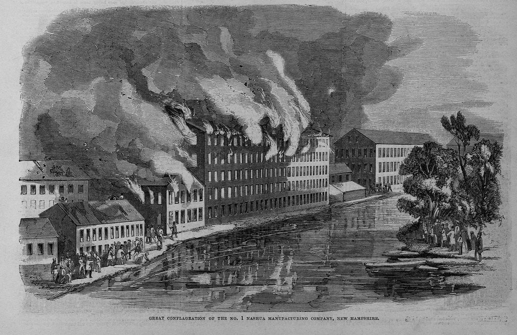 Detail of Great Conflagration of the No. 1 Nashua Manufacturing Company, New Hampshire by Anonymous