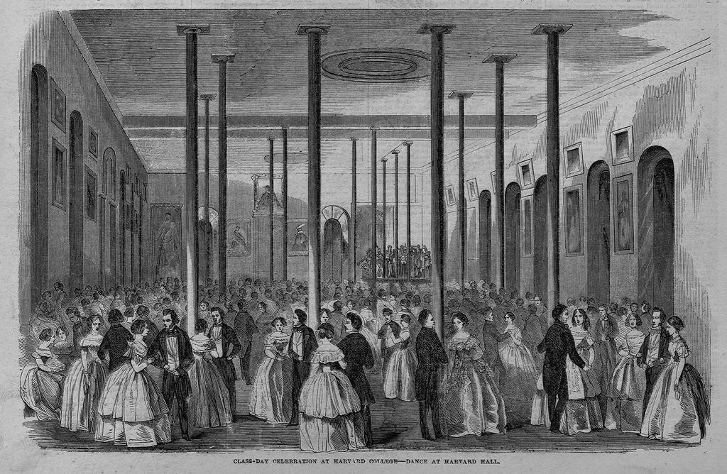 Detail of Class-Day Celebration at Harvard College - Dance Upon the Green in Front of Holworthy Hall by Anonymous