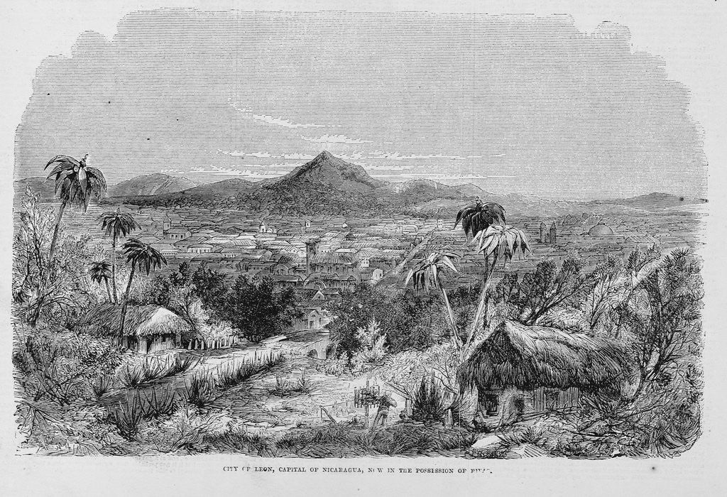 Detail of City of Leon, Capital of Nicaragua Illustration Published in Frank Leslie's Illustrated Newspaper by Corbis