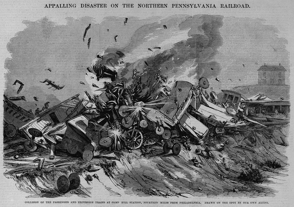 Detail of Collision of the Passenger and Excursion Trains at Camp Hill Station, Fourteen Miles from Philadelp by Corbis