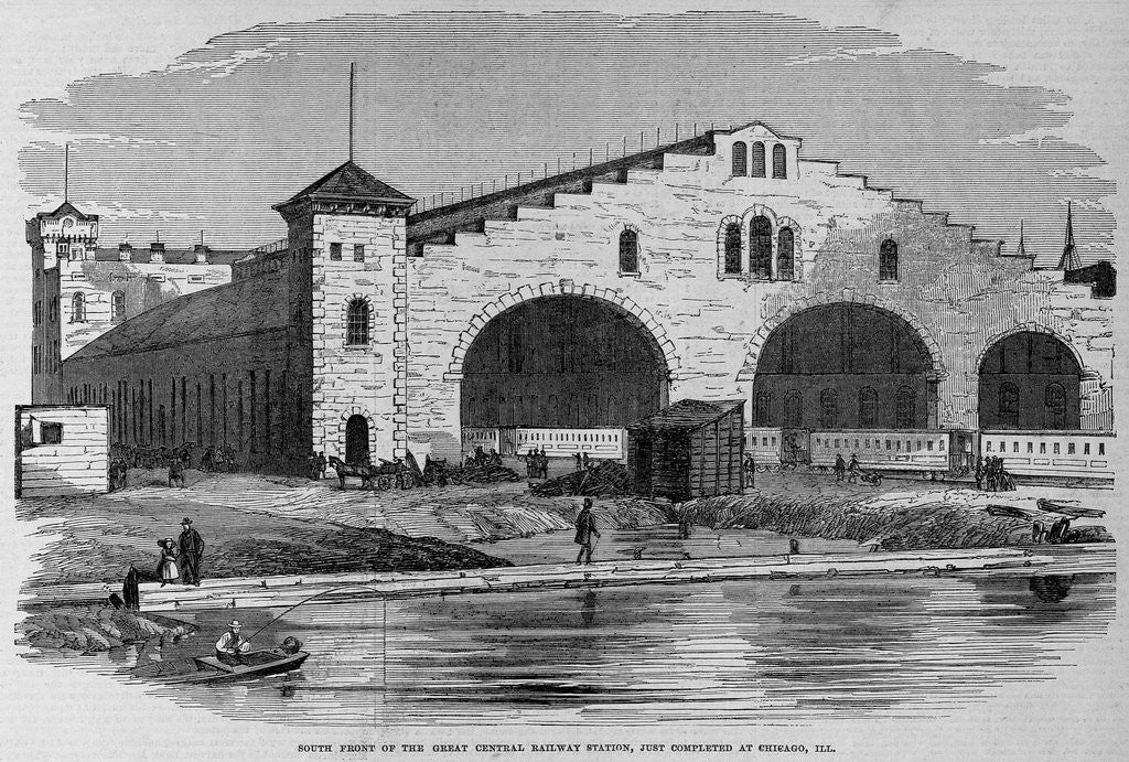Detail of South Front of the Great Central Railway Station, Just Completed at Chicago, Ill by Anonymous