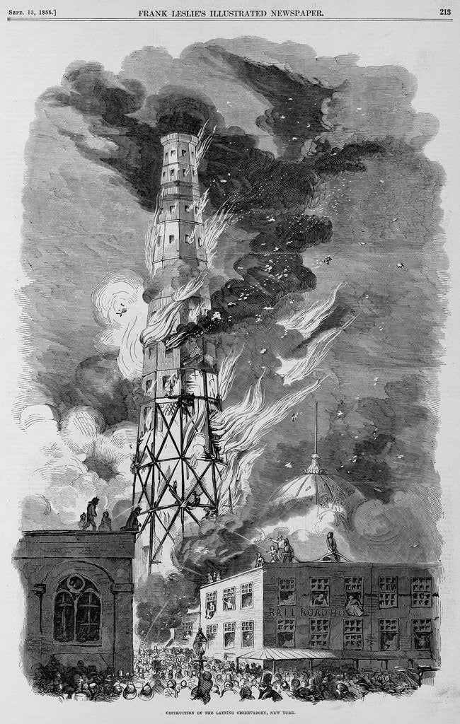 Detail of Destruction of the Latting Observatory, New York by Anonymous