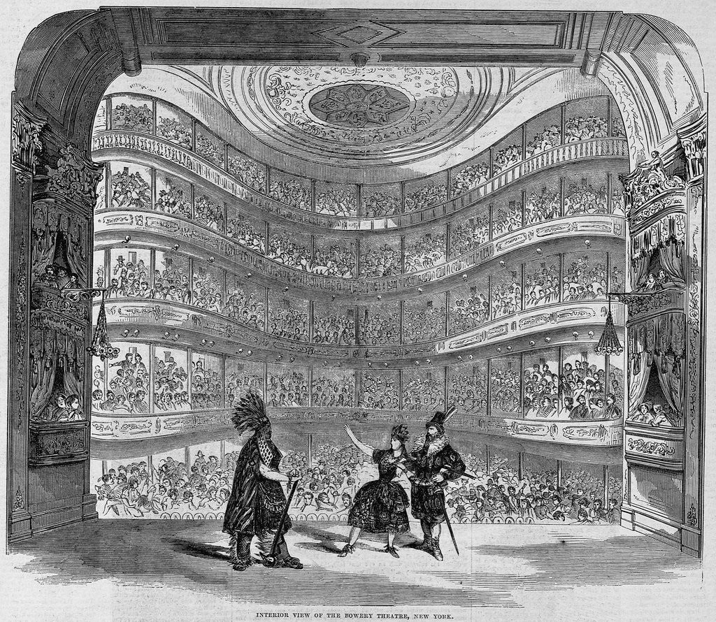 Detail of Interior View of the Bowery Theatre, New York Illustration by Anonymous