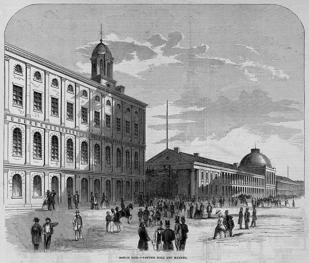 Detail of Boston Fair. Fanueil Hall and Market by Anonymous