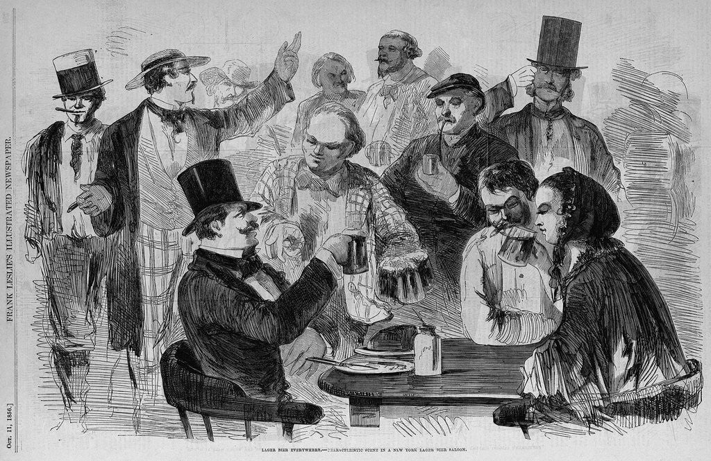 Detail of Lager Bier Everywhere. - Characteristic Scene in a New York Lager Bier Saloon by Anonymous