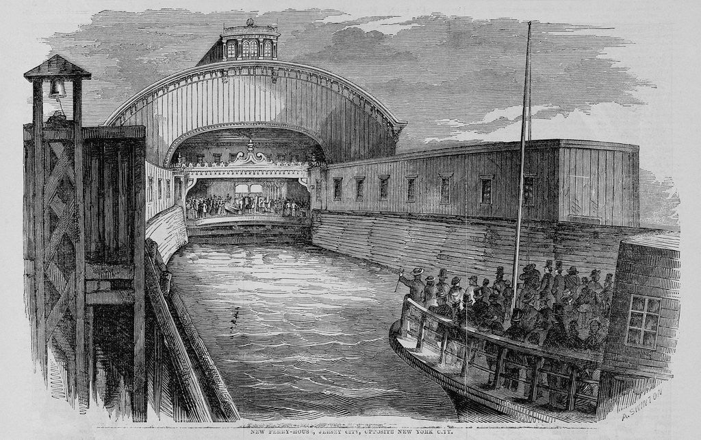 Detail of New Ferry-House, Jersey City, Opposite New York City by Anonymous