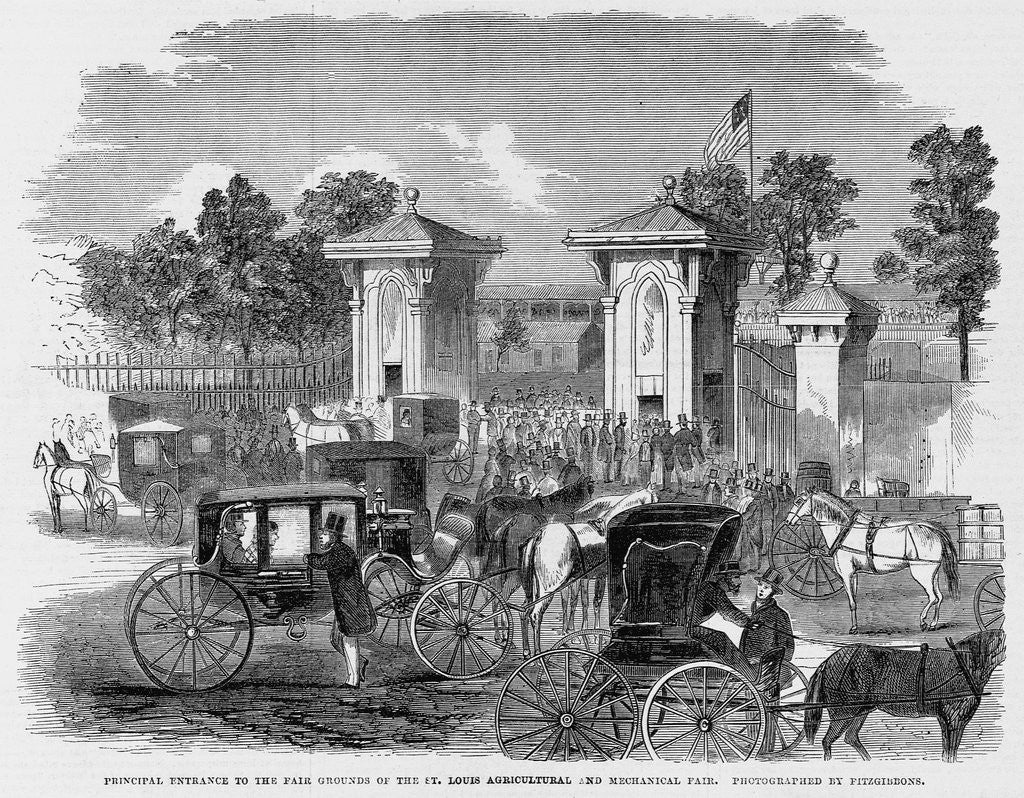 Detail of Principal Entrance to the Fair Grounds of the St. Louis Agricultural and Mechanical Fair by Anonymous