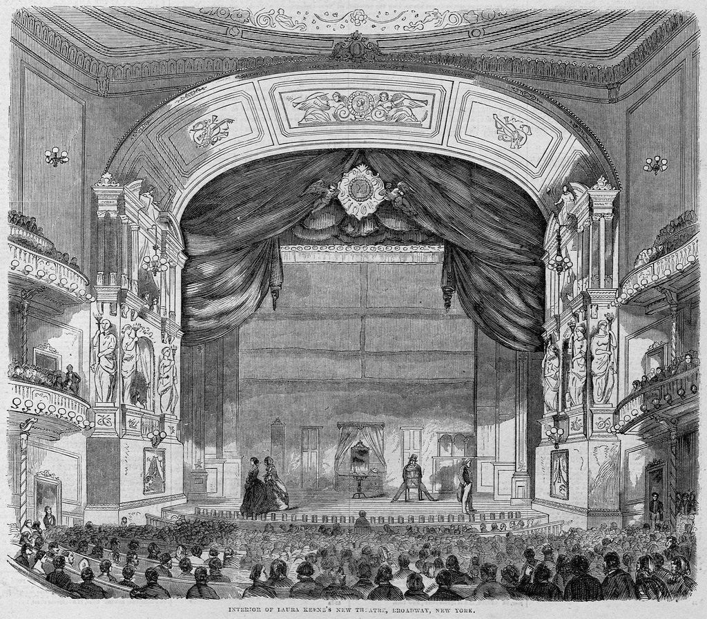 Detail of Interior of Laura Keene's New Theatre, Broadway, New York by Anonymous