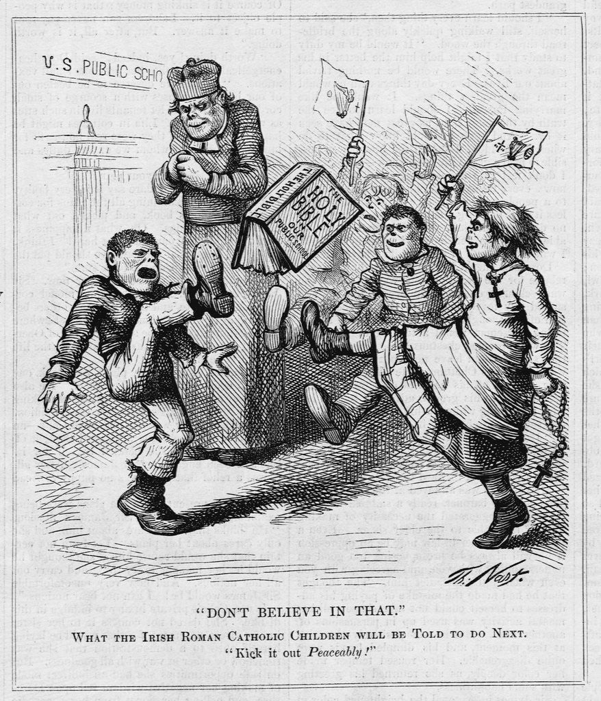 Detail of Don't Believe In That Political Cartoon by Thomas Nast
