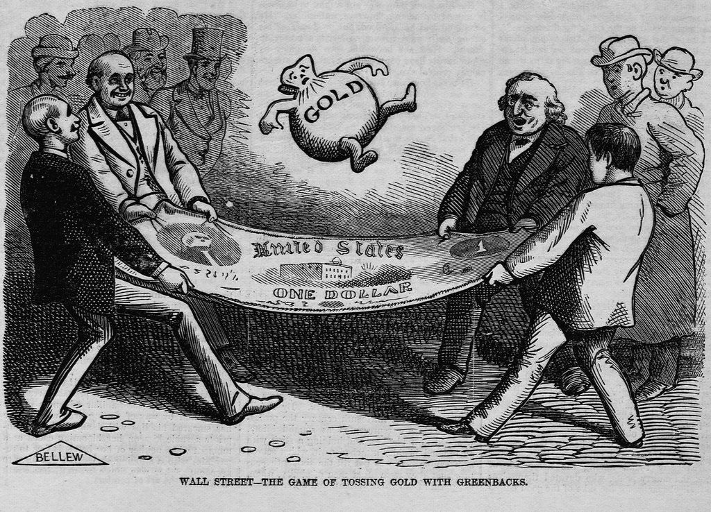 Detail of Wall Street-The Game of Tossing Gold With Greenbacks by Anonymous
