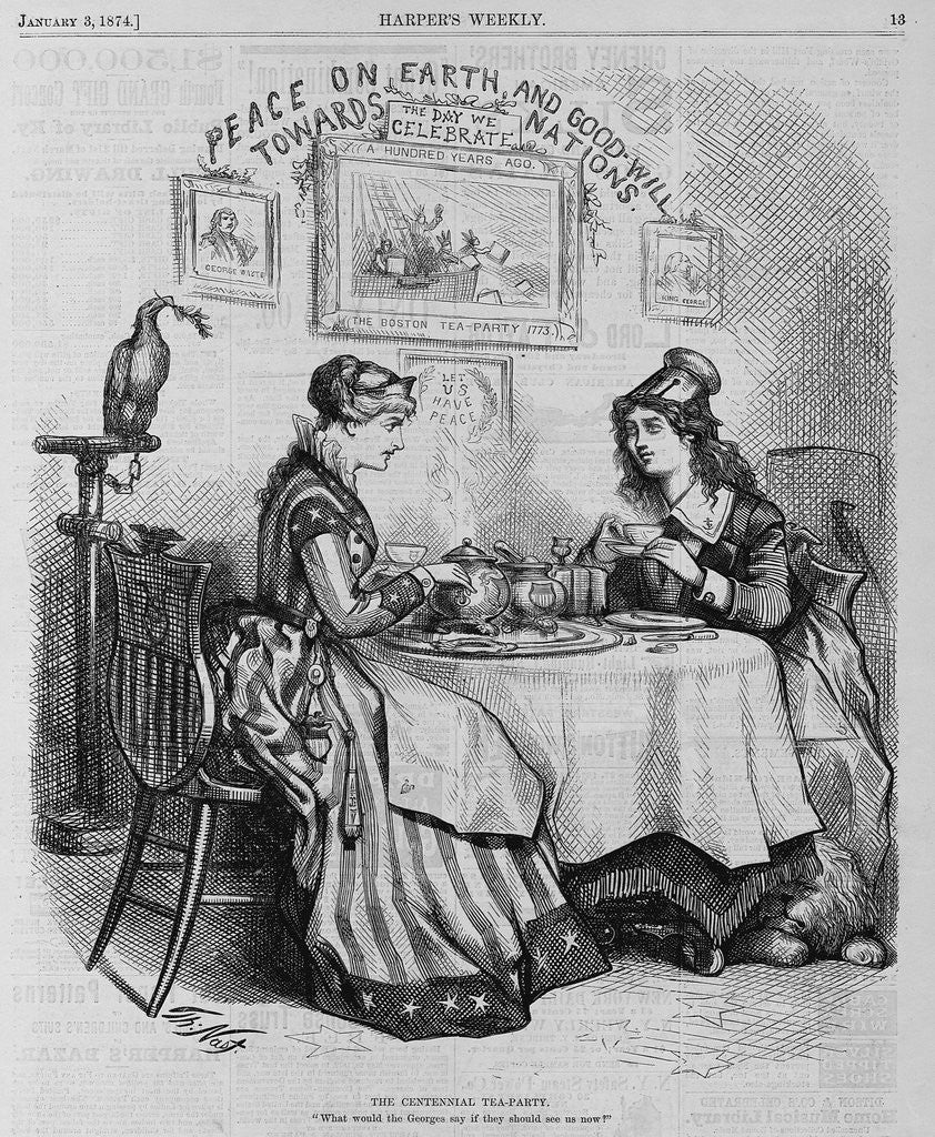 Detail of The Centenial Tea-Party: 
