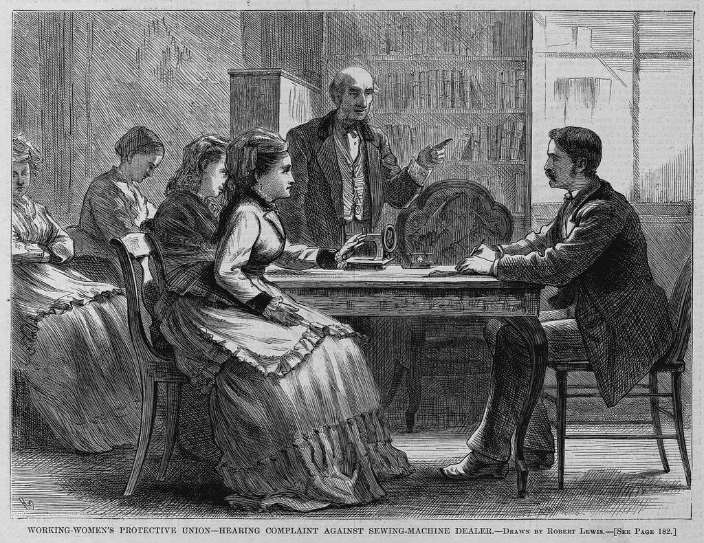 Detail of Working-Women's Protective Union-Hearing Complaint Against Sewing-Machine Dealer by Anonymous