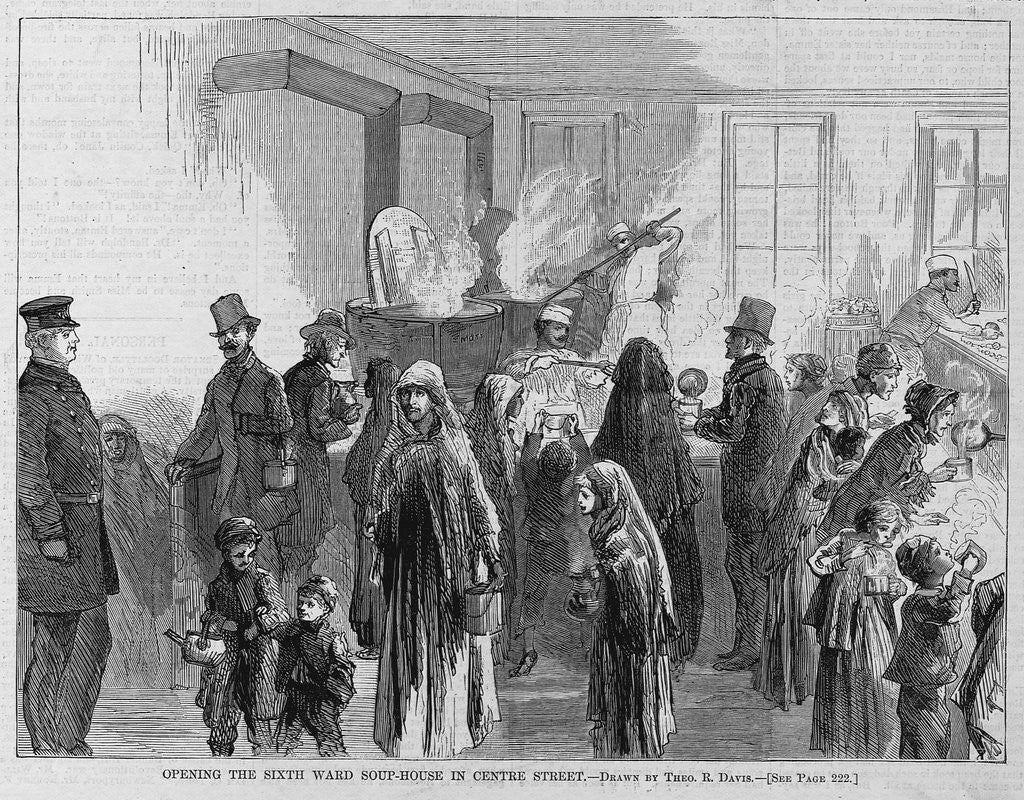 Detail of Opening the Sixth Ward Soup-House in Centre Street by Anonymous