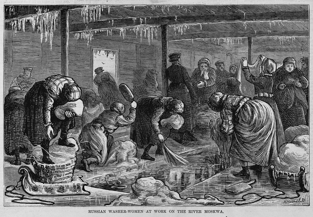 Detail of Russian Washer-Women at Work on the River Moskwa by Anonymous