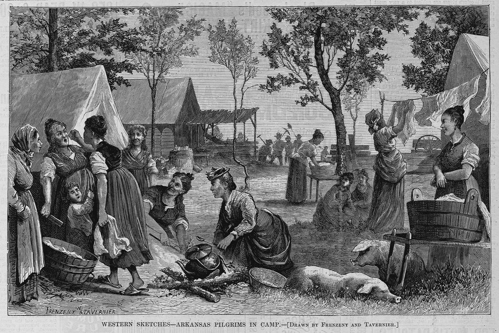 Detail of Western Sketches-Arkansas Pilgrims in Camp by Anonymous