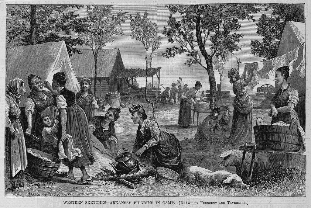Detail of Western Sketches-Arkansas Pilgrims in Camp by Corbis