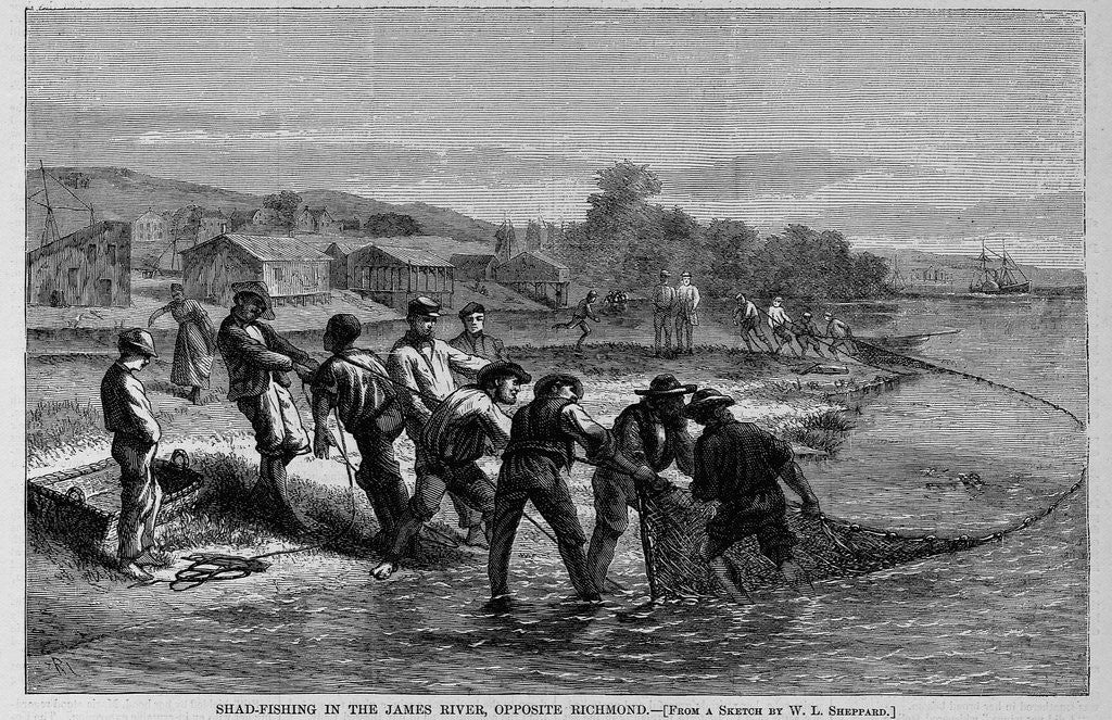 Detail of Shad-Fishing in the James River, Opposite Richmond by Anonymous