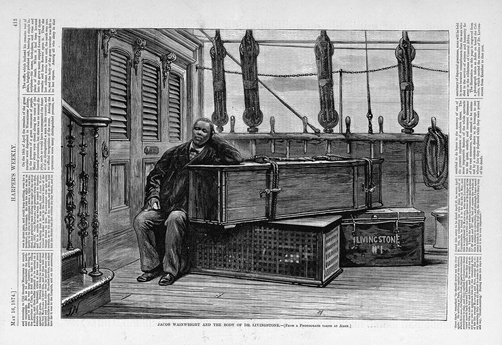 Detail of Jacob Wainwright and the Body of Dr. Livingstone by Anonymous