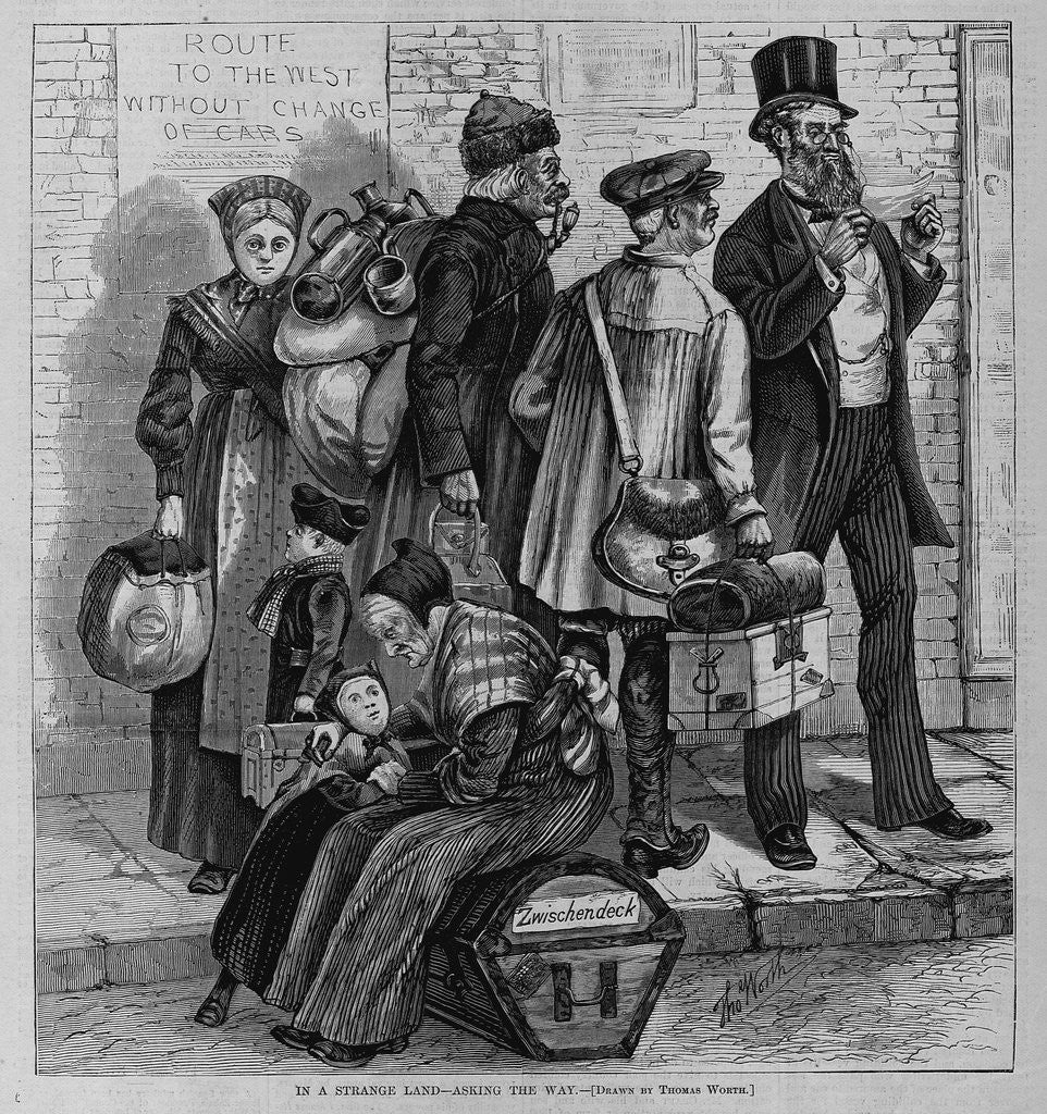 Detail of In a Strange Land-asking the Way by Anonymous