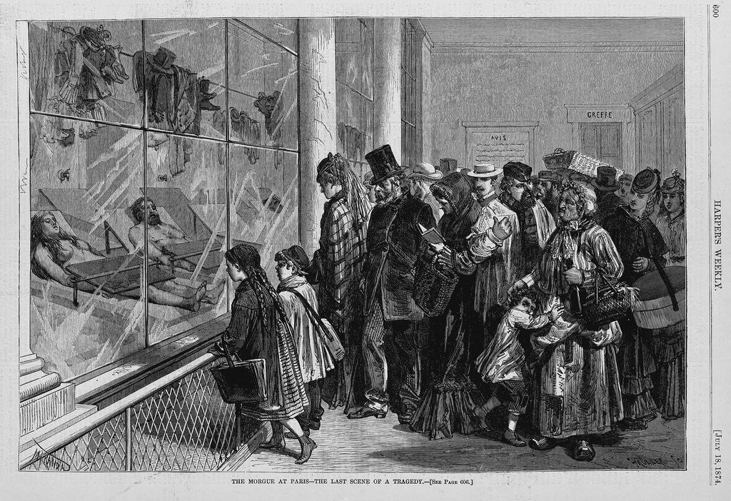 Detail of The Morgue at Paris. The Last Scene of a Tragedy by Anonymous
