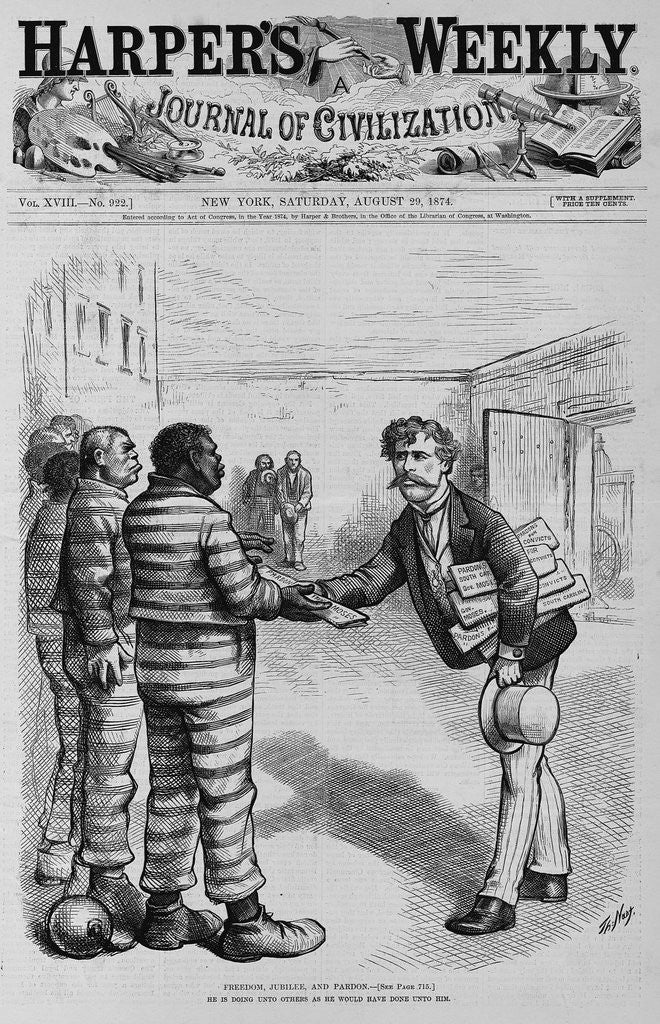 Detail of Freedom, Jubilee, and Pardon. He is Doing Unto Others as he Would Have Done Unto him by Anonymous