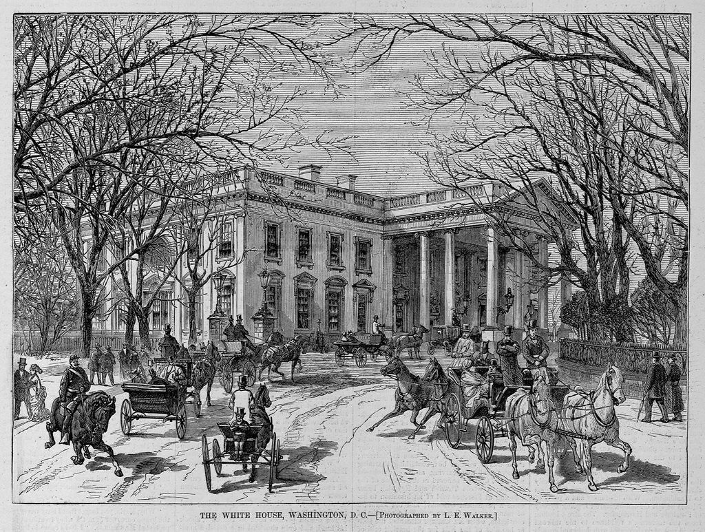 Detail of The White House, Wshington, D. C. Photographed by L. E. Walker