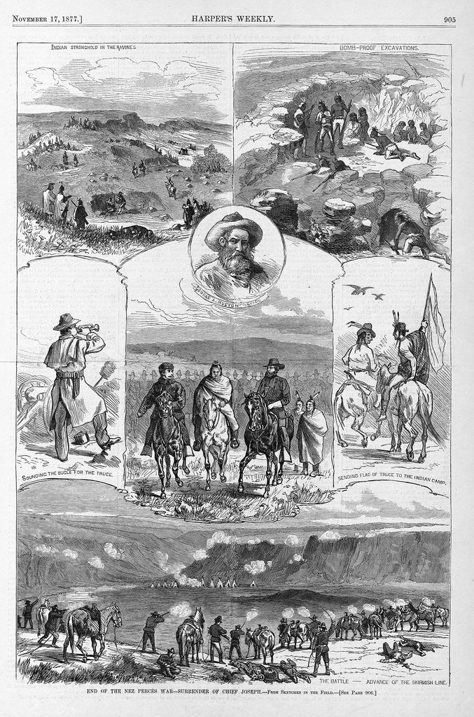 Detail of Magazine Illustrations of the End of the Nez Perces War Published in Harper's Weekly by Anonymous