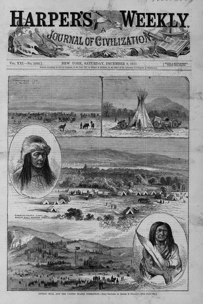 Detail of Sitting Bull and the united states commission by Jerome B. Stillso