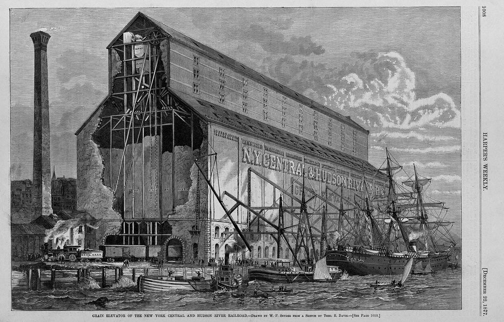 Detail of Grain elevator of the New York central and Hudson River Railroad by W. P. Snyder