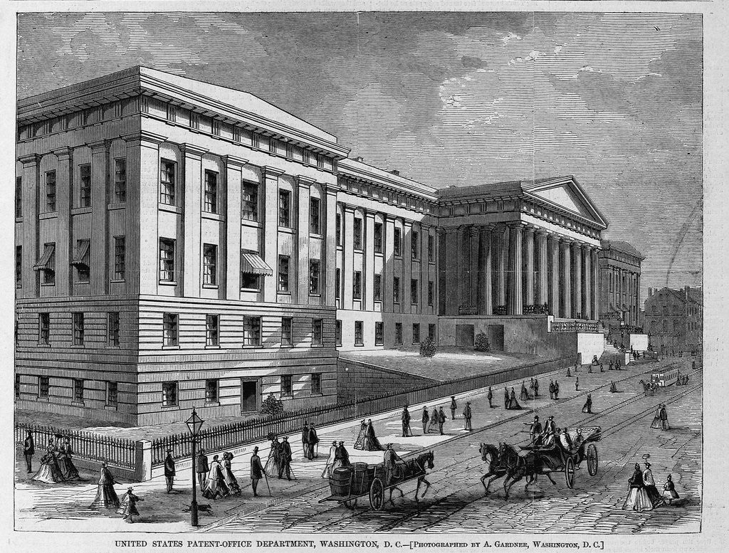 Detail of United States patent-office department, Washington DC by A. Gardner
