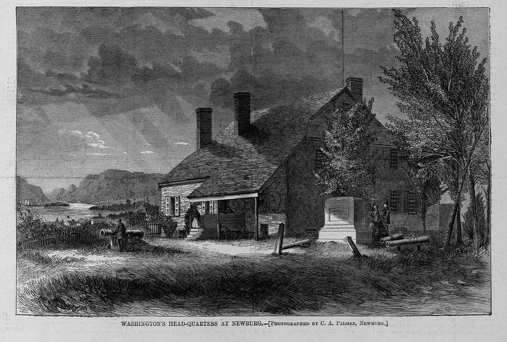 Detail of Washington's headquarters at Newburg by C. A. Palmer