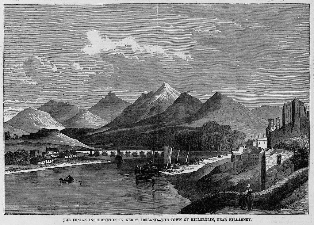Detail of The fenian insurrection in Kerry, Ireland - the town of Killorglin, near Killarney by Anonymous