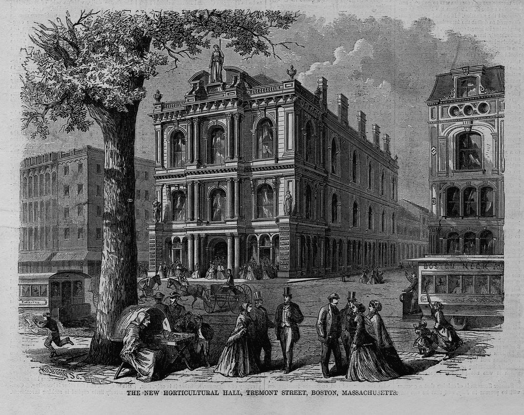 Detail of The new horticultural hall, Tremont Street, Boston, Massachusetts by Anonymous