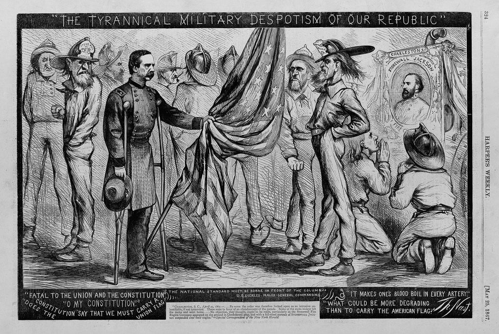 Detail of The tyrannical military despotism of our republic by Anonymous