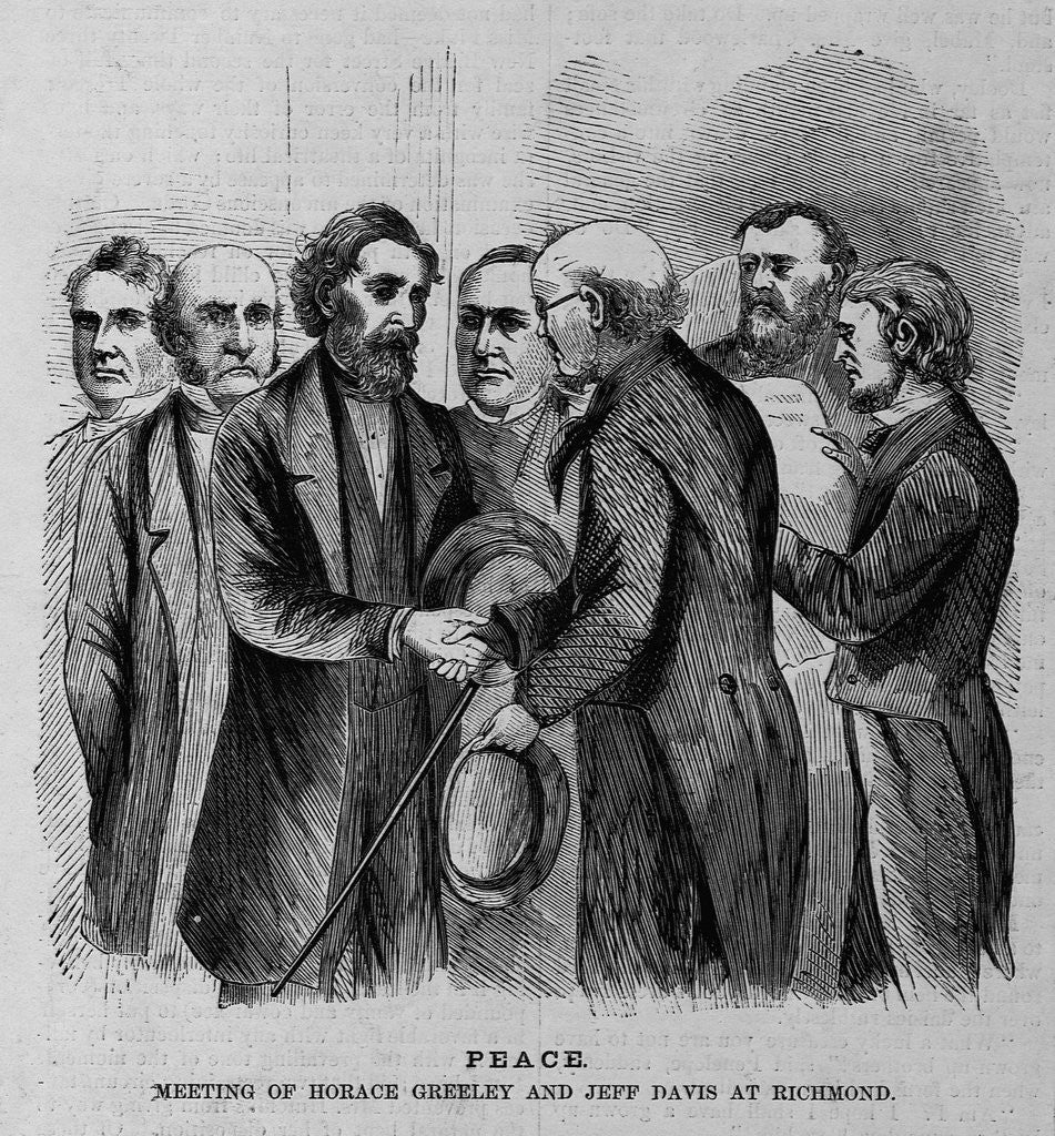 Detail of Peace. Meeting of Horace Greeley and Jeff Davis at Richmond by Anonymous