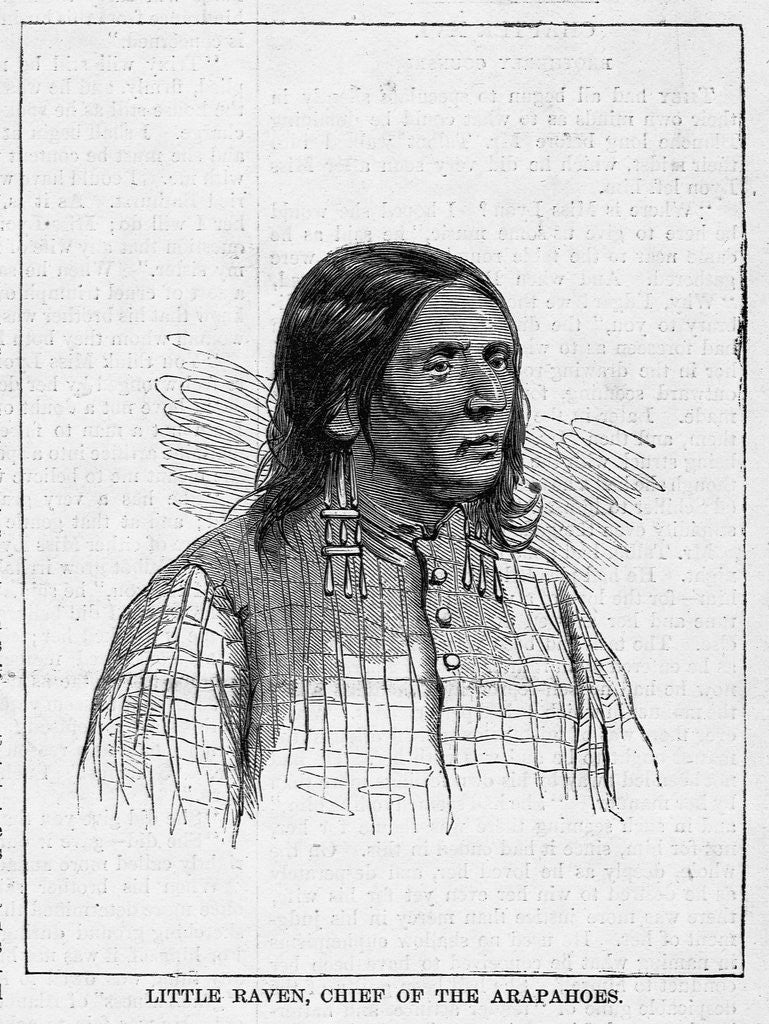 Detail of Little Raven, Chief of the Arapahoes by Anonymous
