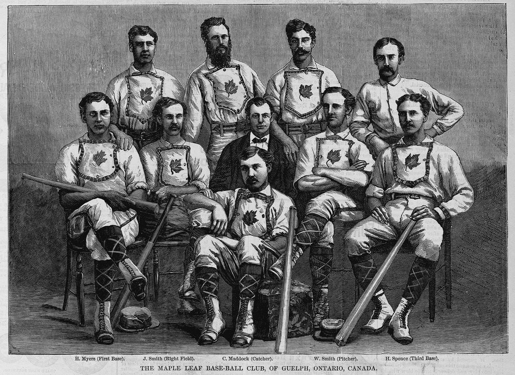 Detail of The Maple Leaf Baseball Club, of Guelph, Ontario, Canada by Anonymous