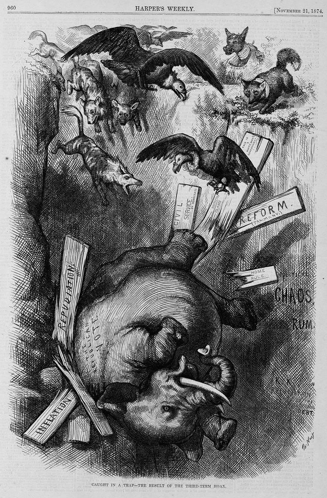 Detail of Caught in a Trap-The Result of the Third-Term Hoax by Anonymous