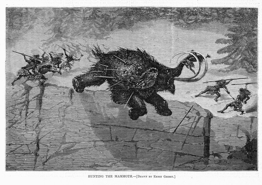 Detail of Hunting the Mammoth by Anonymous