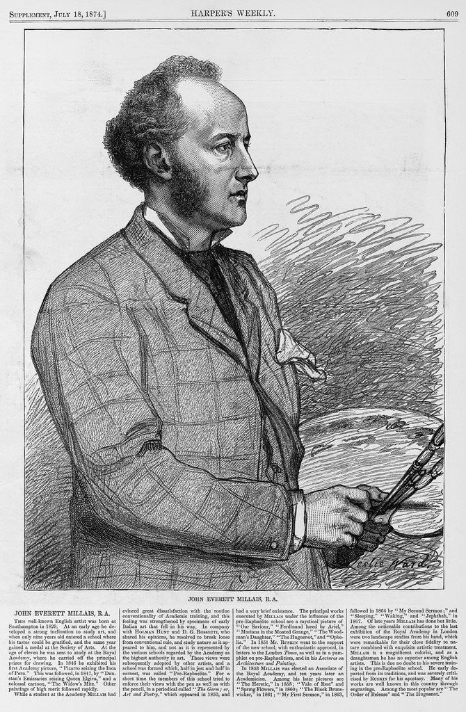 Detail of John Everett Millais, R.A by Anonymous