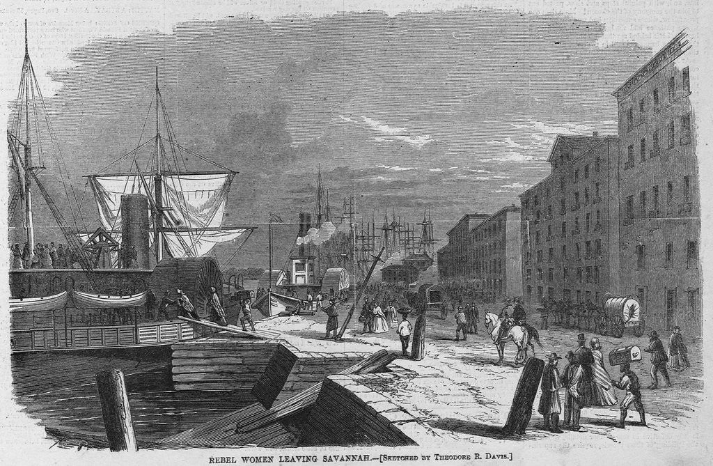 Detail of Rebel Women Leaving Savannah by Anonymous