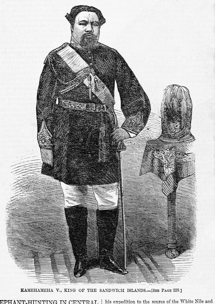 Detail of Kamehameha V., King of the Sandwich Islands by Anonymous