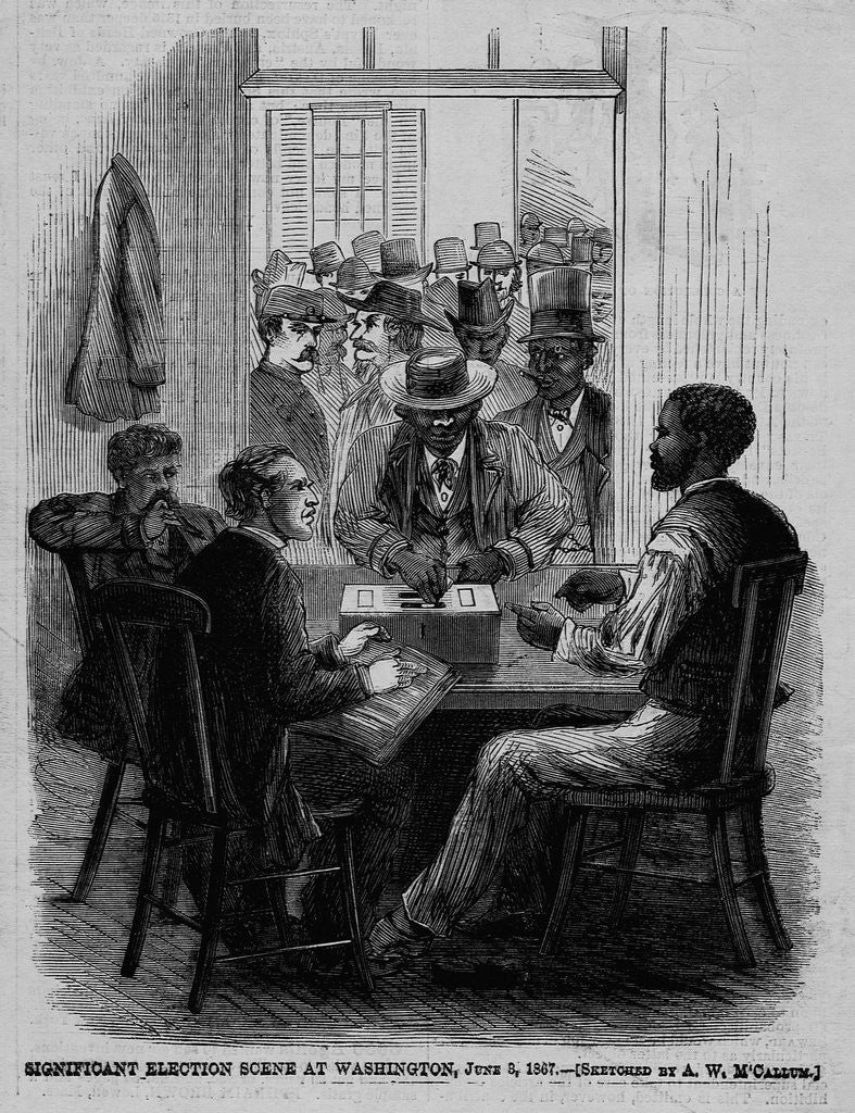 Detail of Significant election scene at WAshington, June 8, 1867 by A. W. McCallum