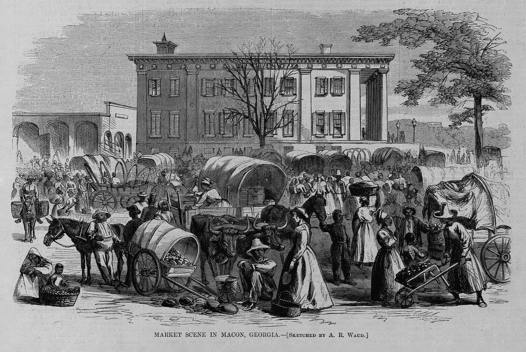 Detail of Market scene in Macon, Georgia by A. R. Waud
