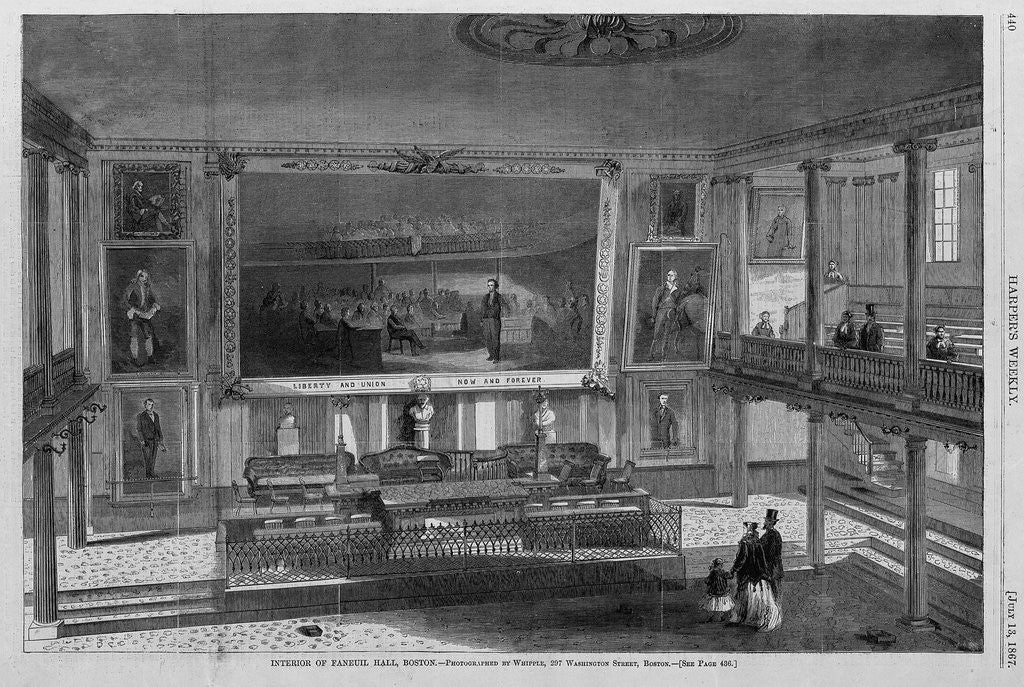Detail of Interior of Faneuil Hall, Boston by Whipple